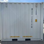 10-Fuß-Container, Cremeweiß RAL 9001 | Lagerhalle aus Cortenstahl