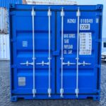 10-Fuß-Container aus Cortenstahl – Blau RAL 5012 | Sichere Lagerung