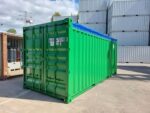 20 Fuß Seecontainer grün mit Open-Side