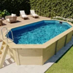 Karibu Holzpool Modell X4 Pool aus Holz, Natur