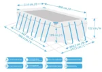 Marimex Frame Pool Premium 400x215x122 cm - Rattanoptik – Bild 2