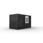Bürocontainer isoliert, 4100 x 2160 x 2540 mm (L x B x H), inkl. Elektropaket, 1 Fenster, Lackierung RAL 7016 anthrazit - Variante 1