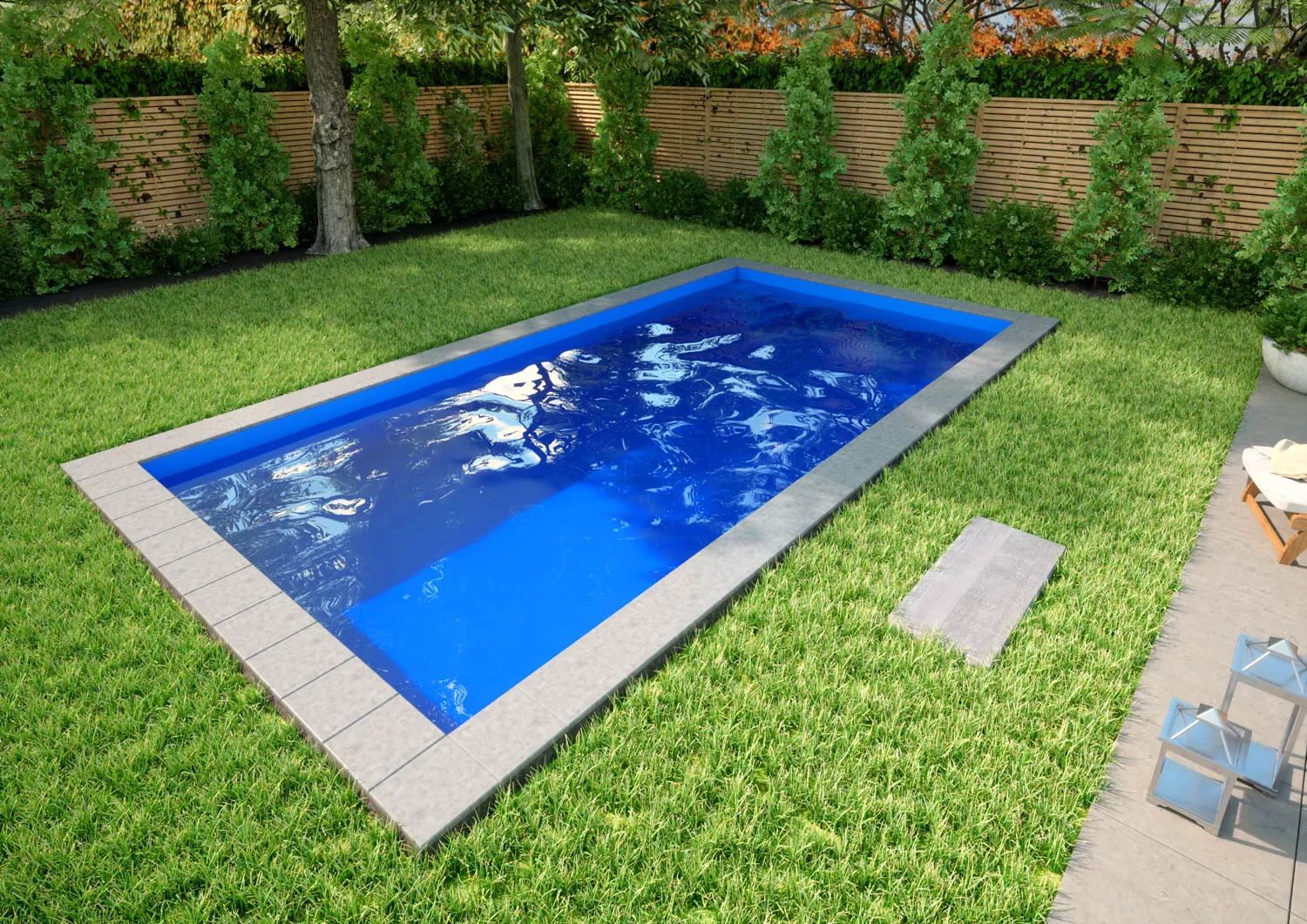 Isotherm-Pool_blau_mit_seitlicher_Treppe_Smaragd_2 Isotherm-Pool blau mit seitlicher Ecktreppe Smaragd - 300 x 600 x 150 cm – Bild 1