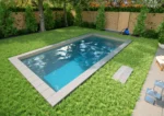 Styroporpool Komplettset Basic Sand mit Ecktreppe Oblique - 600 x 300 x 150 cm